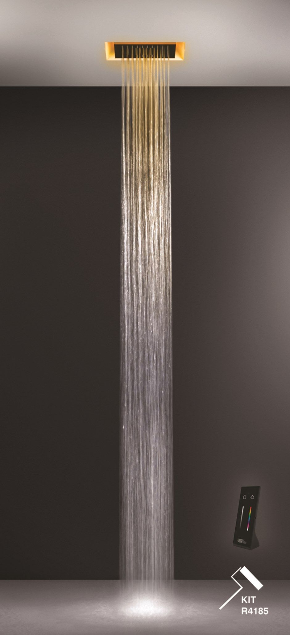 Квадратная потолочная душевая головка с хромотерапией Gessi Afilo ARCH-00012948 - Вид №3