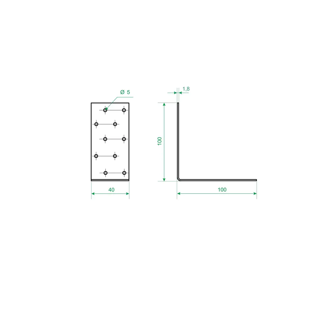 Крепежный уголок Santreyd KUR для деревянных конструкций 100×100×40 мм 83613049 STLM-0042760 - Вид №4
