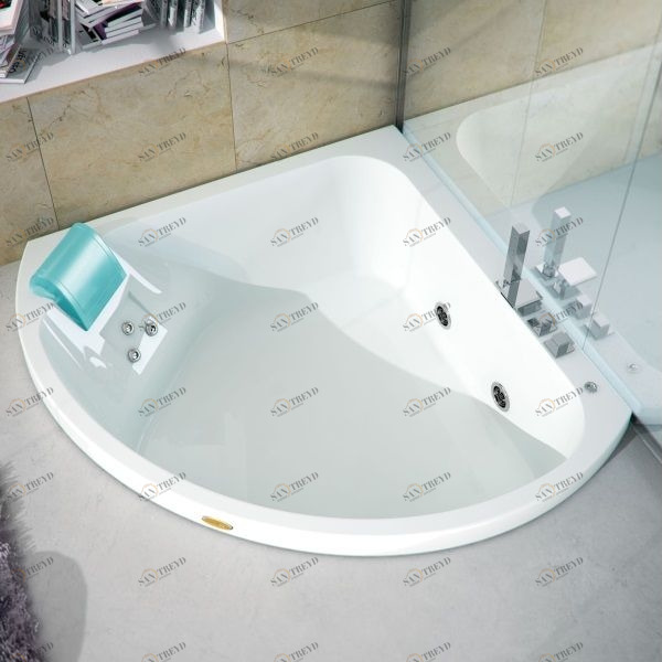 Ванна с гидромассажем "HYDRO BASE" Aquasoul Corner 140 встроенная 9443-719 Jacuzzi 9443719