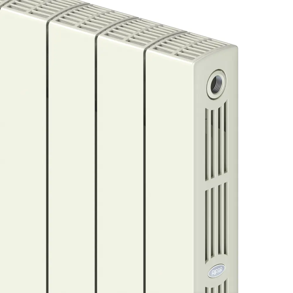 Радиатор секционный Rifar Supremo S50004RAL1015 500/90 4 секции боковое подключение биметалл бежевый 82560843 STLM-2068724 - Вид №3
