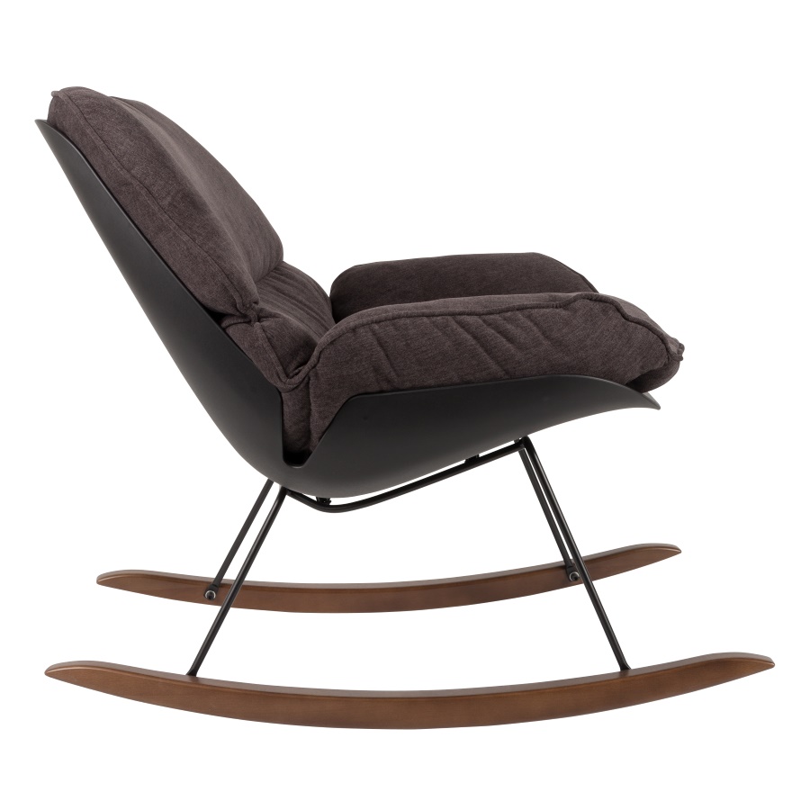 Лаунж кресло-качалка Rocky темное White Label Living 3100053 - Вид №6