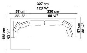 B&B Italia Модульный угловой диван из ткани Charles sun-id-1494315 - Вид №21
