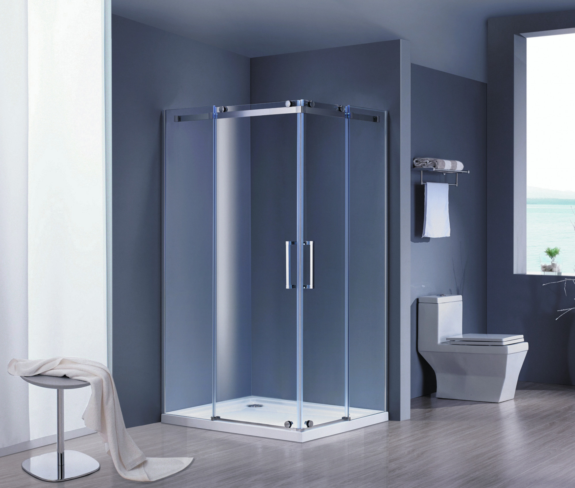 Душевое ограждение GROSSMAN GR-1120L Cosmo 120*90*190 прямоугольник, двери раздвижные