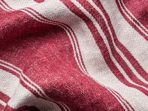 Льняная полосатая ткань