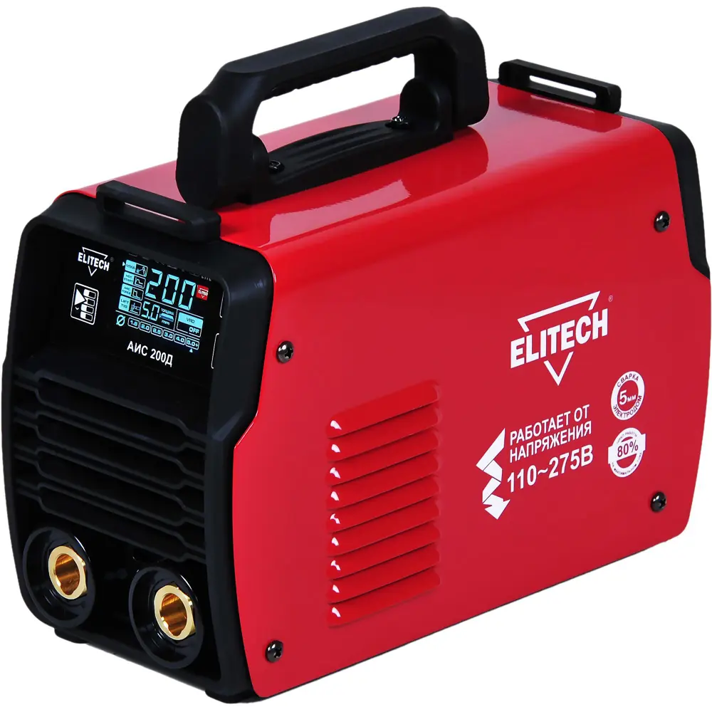 Сварочный аппарат инверторный Elitech АИС 200Д E1703.013.00, 200 А, до 5 мм STLM-2189681