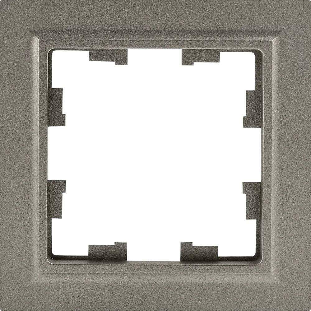 Рамка IEK Brite для розетки и выключателя - стальной шик в одном посте 87761356 STLM-1113804
