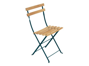 Стальной и деревянный складной садовый стул