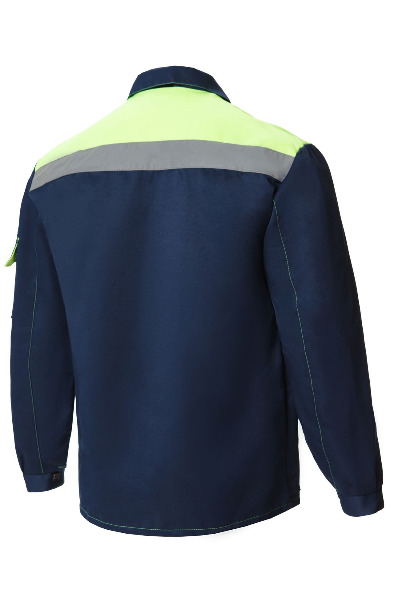 63853 Костюм "Коммунальщик" темно-синий с лимонным  Летняя спецодежда  размер 56-58/182-188  - Вид №3