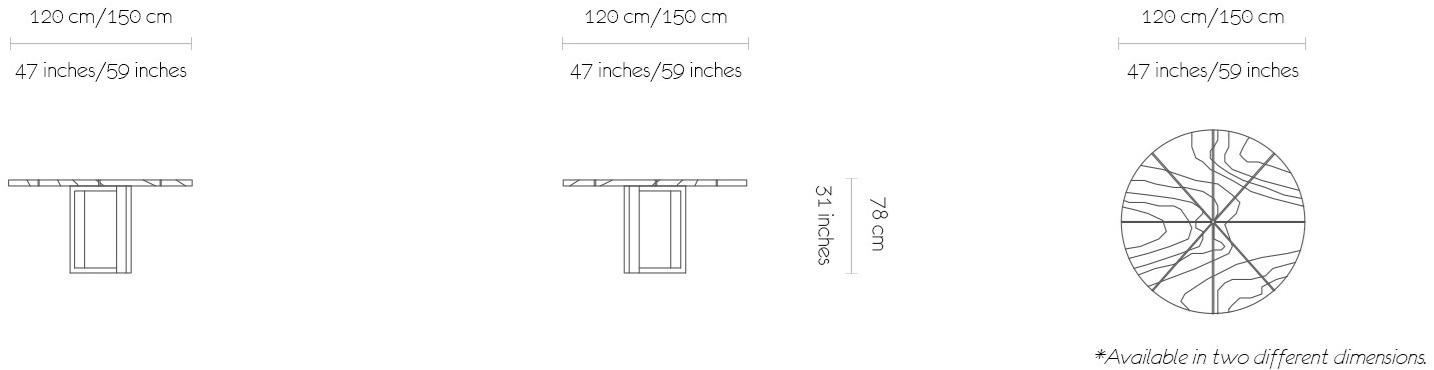 MORADA Круглый обеденный стол из дерева Petra sun-id-1422118 - Вид №3