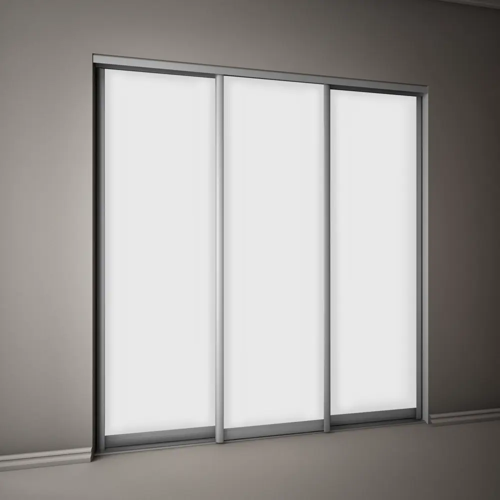 Дверь-купе KONSENSA 255.5x70.4 см МДФ цвет белый профиль матовое серебро STLM-2167054 - Вид №7