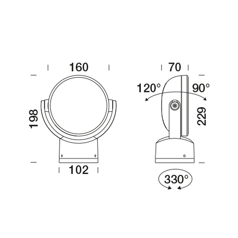 8840101 Проектор Platek SUN Small Proiettore  SUN Small Floodlight - 8 LED RGBW 24°  - Вид №10