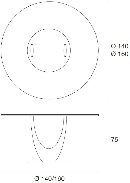 Pacini & Cappellini Круглый стол из дерева и стекла  5494  - Вид №4