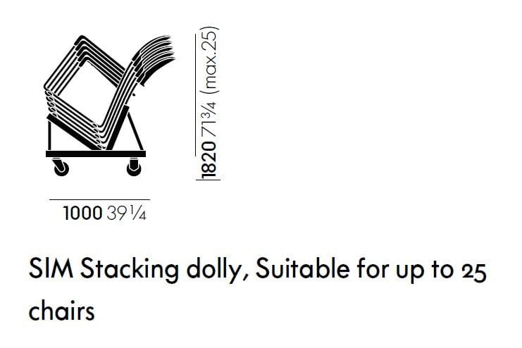 Штабелируемый стул из полипропилена VITRA SIM ARCH-00066437 - Вид №5