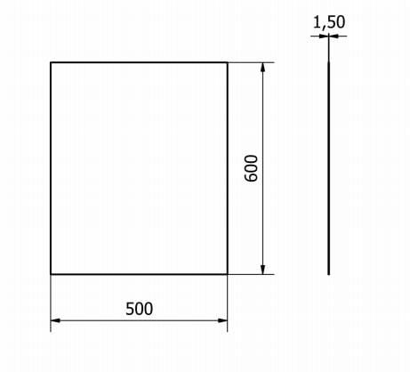 Прямоугольное настенное зеркало для ванной комнаты Thermomat 2080 ARCH-00127189 - Вид №2