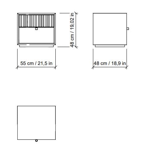 Прикроватная тумбочка из МДФ с ящиками Morica Design Haute Couture ARCH-00024691 - Вид №1