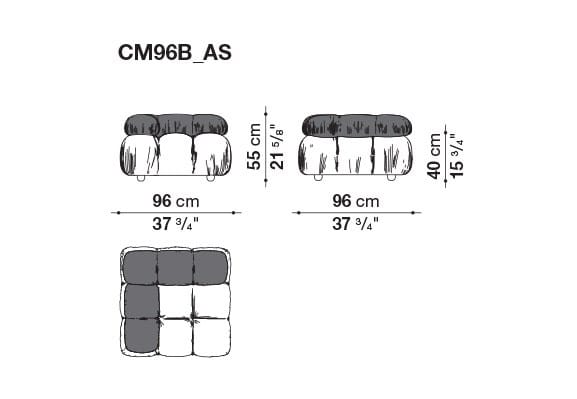 Модульный тканевый диван capitonné B&B Italia Хамелеонда ARCH-00030740 - Вид №19