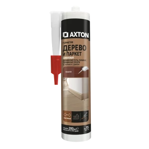 Герметик Axton для дерева 280 мл, цвет махагон