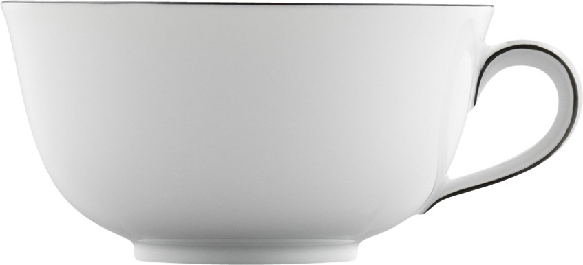 10642823 Furstenberg Чашка чайная Furstenberg "Вагенфельд" 200мл (с чёрным кантом) Фарфор, Керамика 