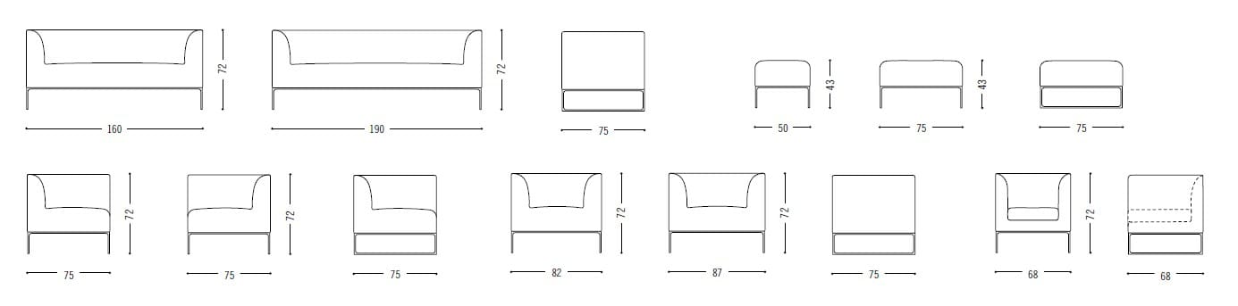 3-местный кожаный диван COR Mell ARCH-00131208 - Вид №3