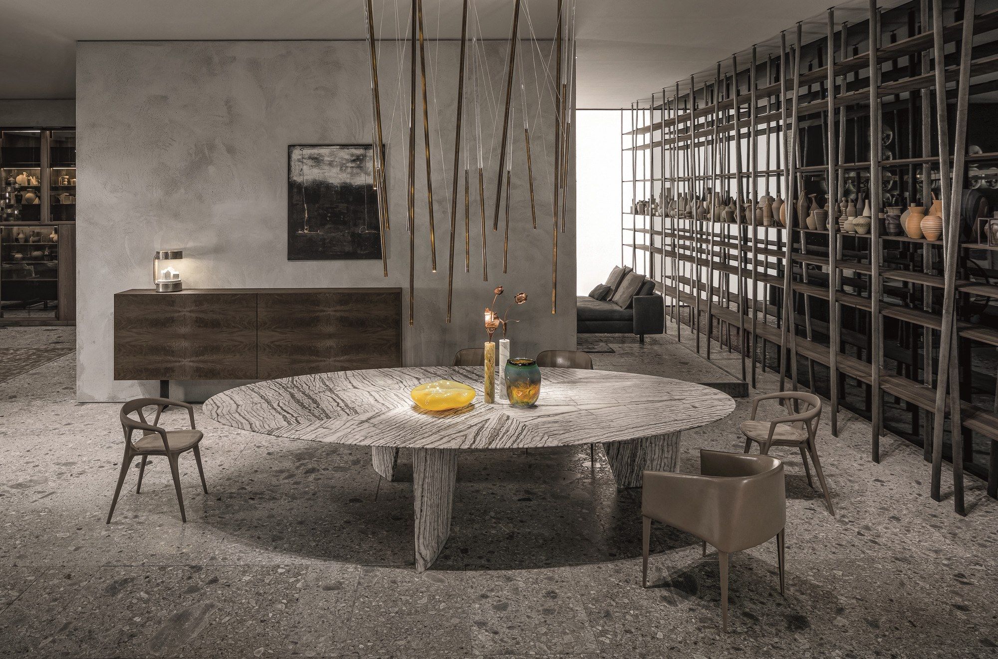 Оловянный книжный шкаф с деревянными полками Henge WEB ARCH-00083182 - Вид №19