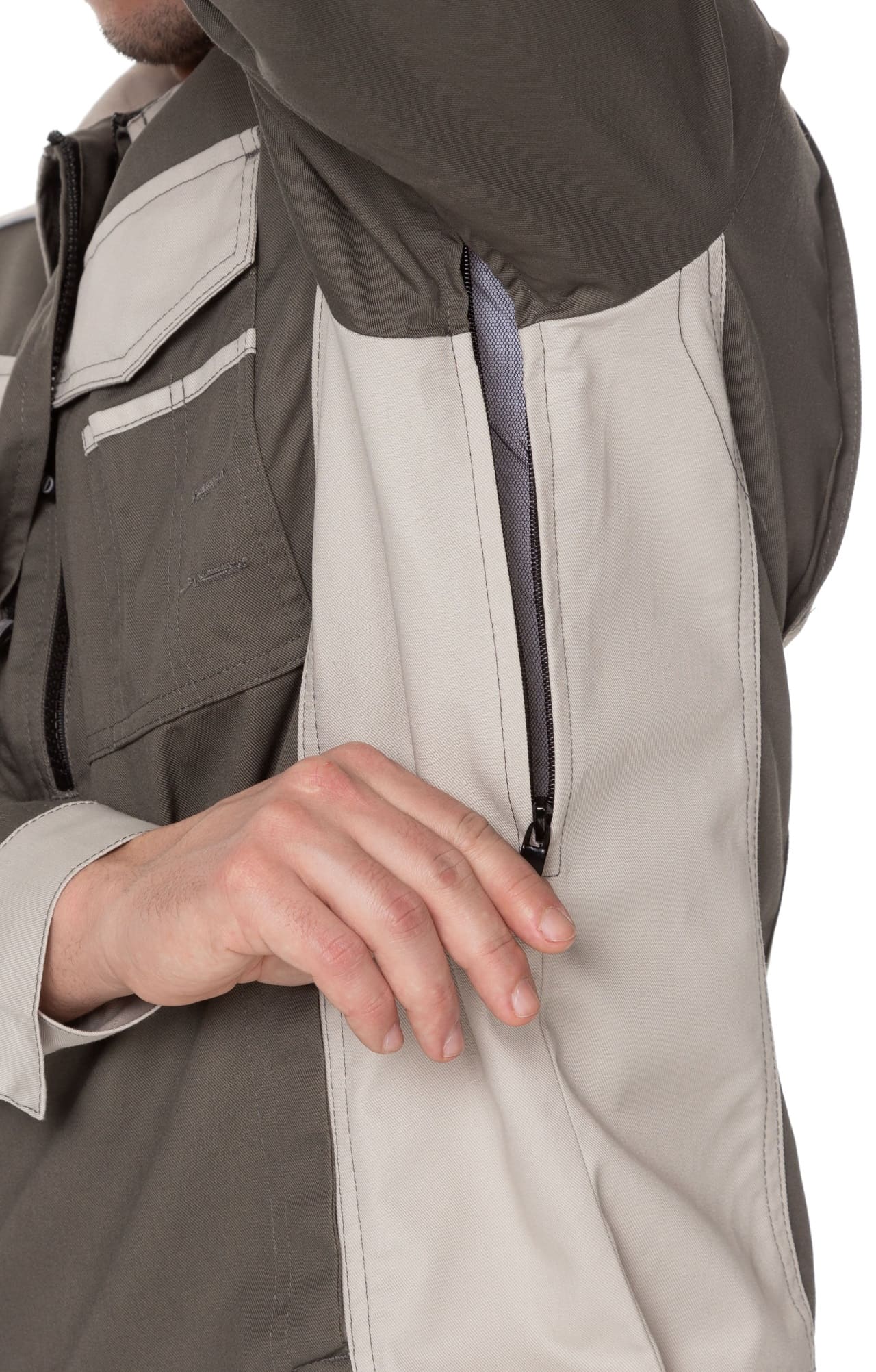 4957103 Костюм  NEW серый хаки с серым песком STATUS  Летняя спецодежда  размер 56-58/170-176  - Вид №16