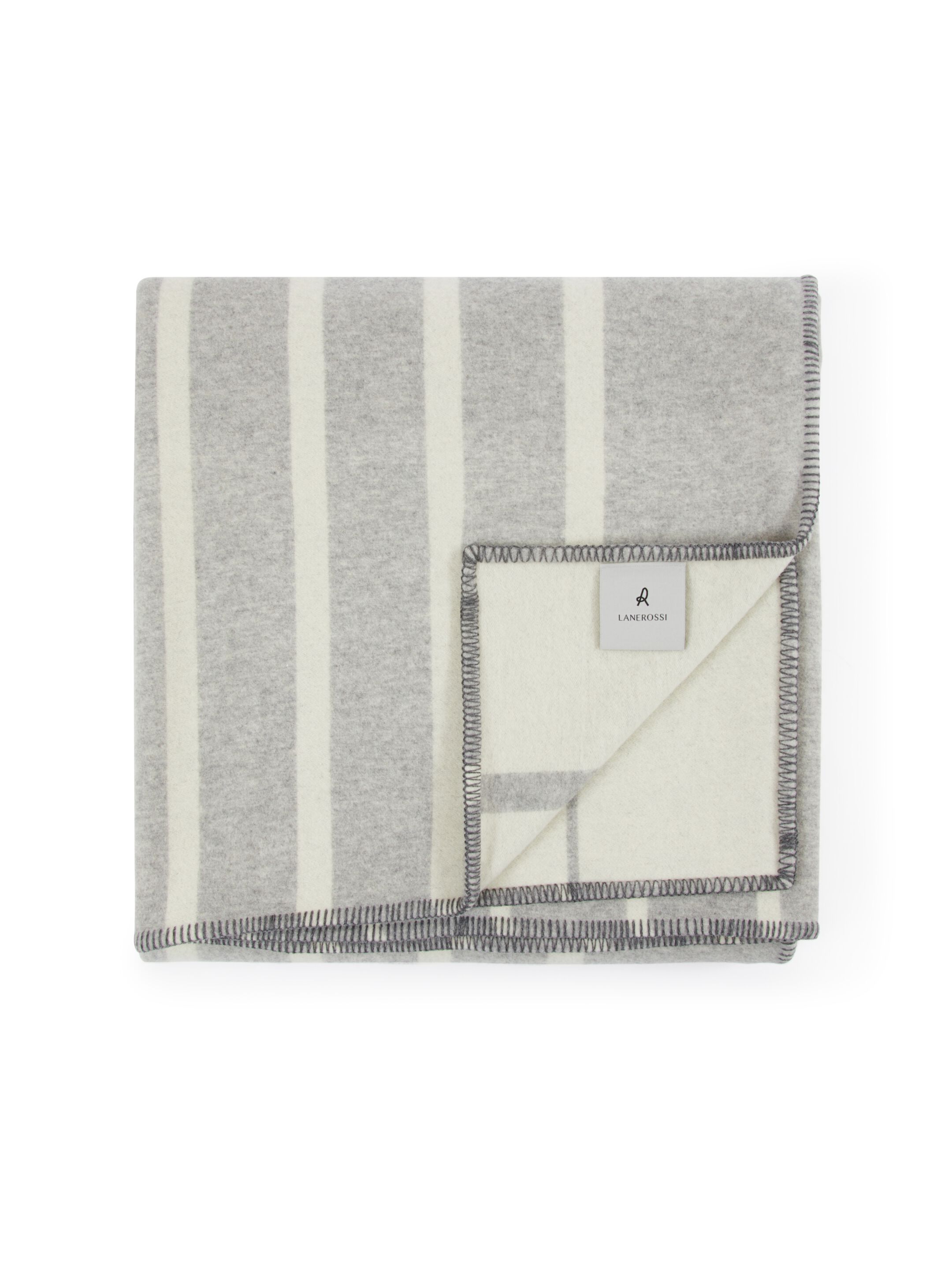 Двустороннее одеяло из мериносовой шерсти и кашемира Lanerossi Оптическая ARCH-00086862 - Вид №18