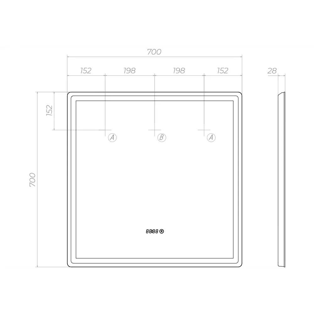 Зеркало Vigo Level Comfort с интеллектуальной подсветкой и часами 89359098 STLM-0992825 - Вид №11