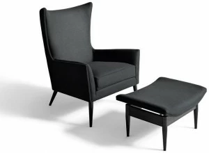 DE PADOVA Кресло из ткани с подставкой для ног