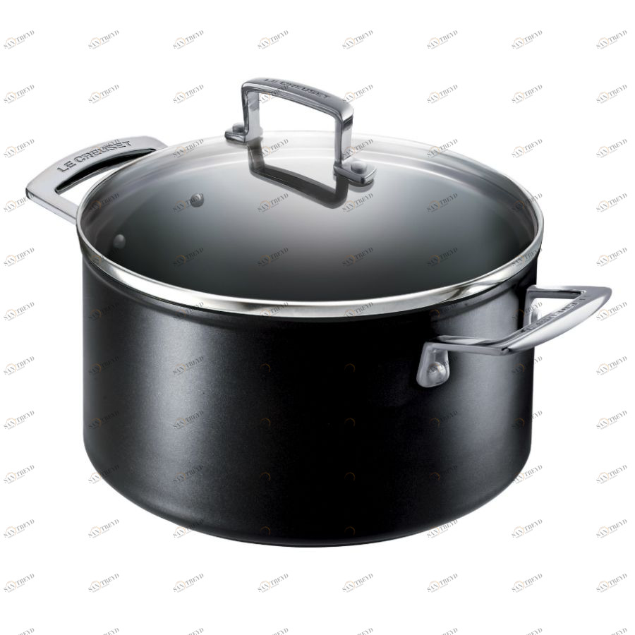 Кастрюля Le Creuset, анодированный алюминий, антипригарное покрытие, Ø24 см, черный 96203324000000