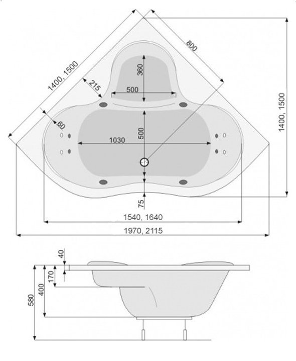 PWSE3..ZS000000 Comfort collection ванна Pool Spa Santreyd 1728 - Вид №1