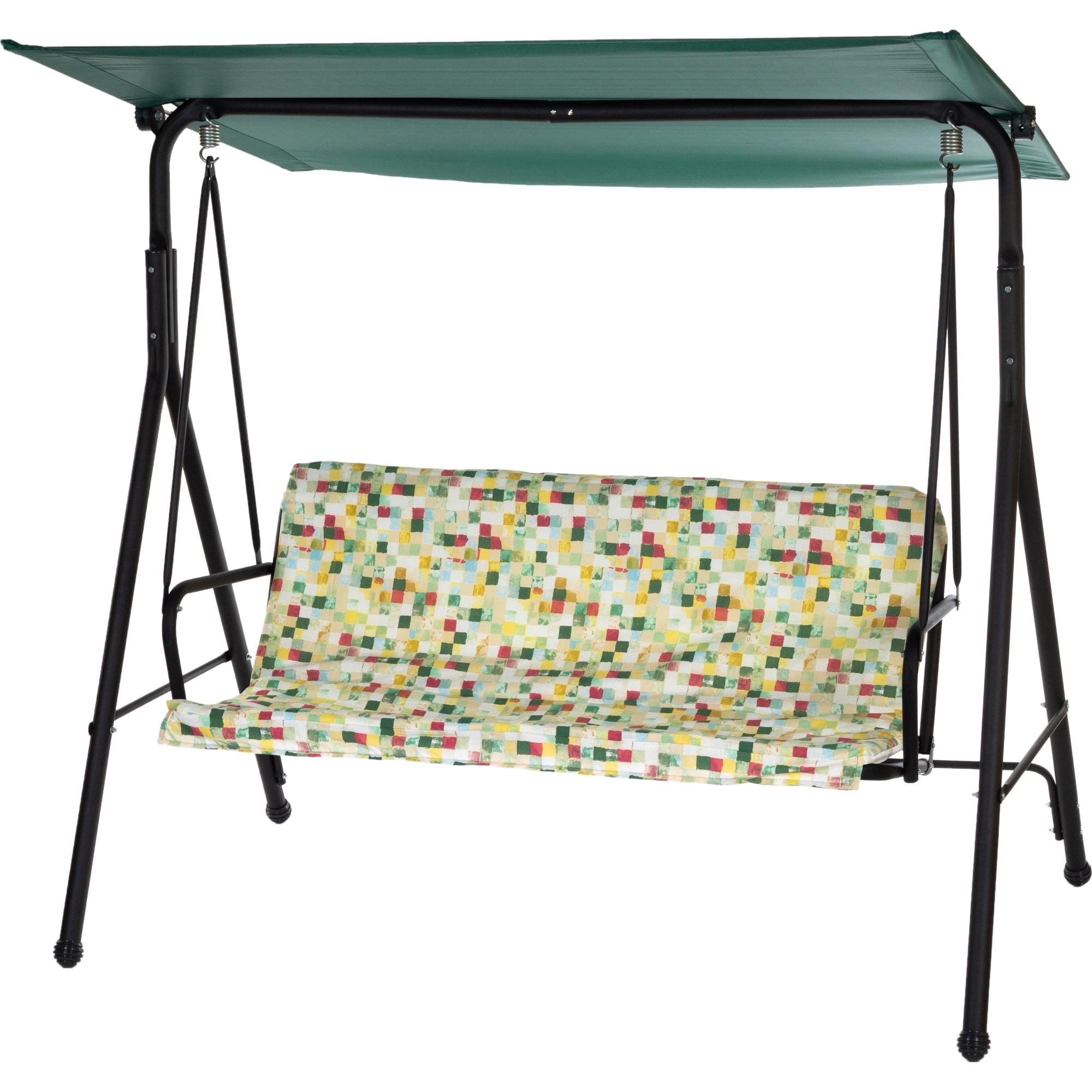 82492355 Качели садовые 2-х местные (до 160 кг) зеленый/ бежевый/ красный Santreyd 