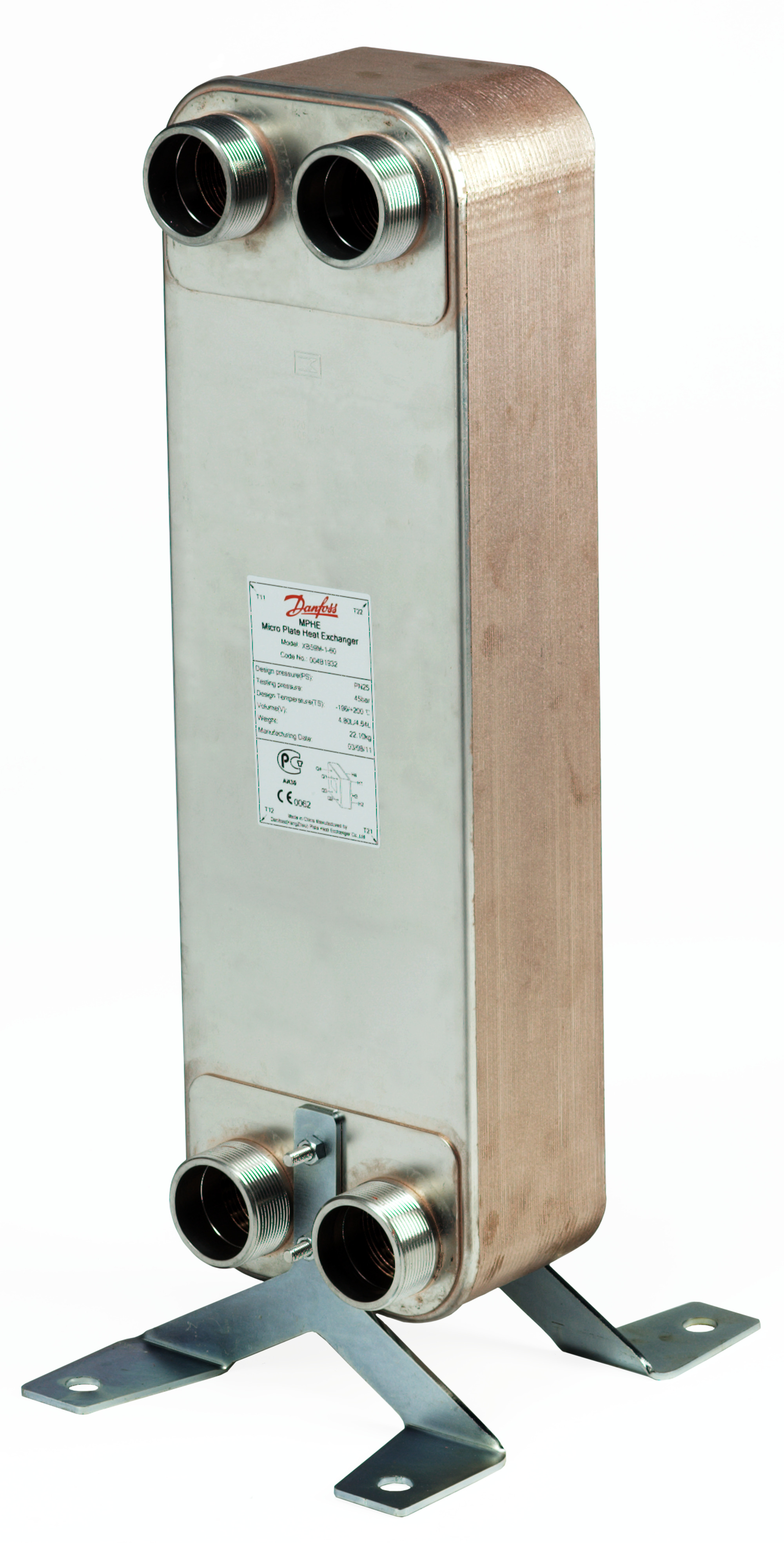 Danfoss Паяный пластинчатый теплообменник серии XB59M XB 59M-1-30 Паяный ТО 004B1920  - Вид №17