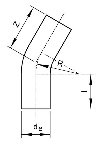 SANIT 903584210 Бесшовные трубы согнуть 11 °, PE 100, SDR 17 нажата  - Вид №1