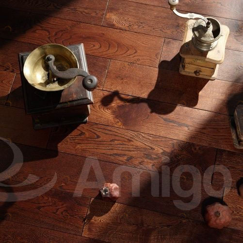 Массивная доска Amigo Classic Табако Дуб Натур с брашью (Текстурированная) 300-1500х125 мм 3100300027