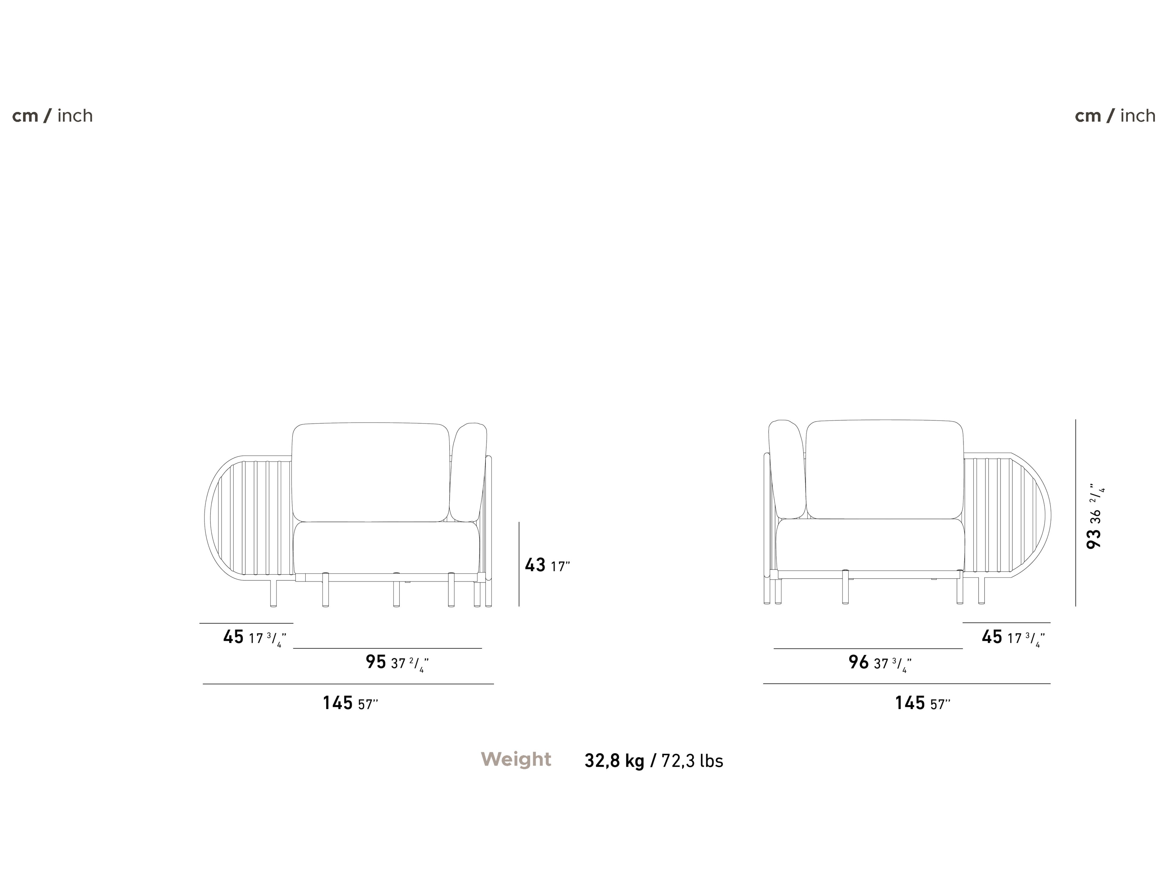 Алюминиевое и Угловое садовое кресло Sunbrella® YAAZ Ova ARCH-00037810 - Вид №10