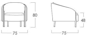 Jetclass Кресло из ткани с подлокотниками  Jcs303  - Вид №5