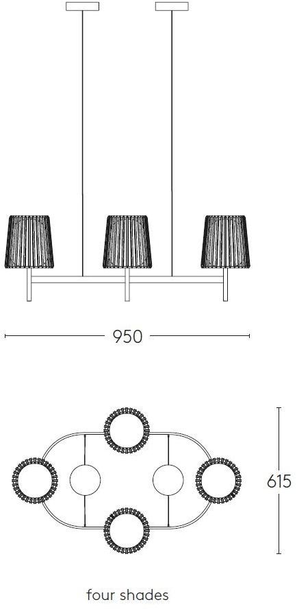 Quasar Подвесной светильник непрямого света из латуни Julia sun-id-1490538 - Вид №3