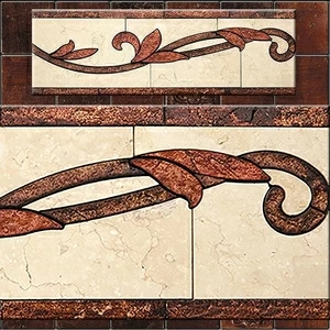 БОРДЮР ИЗ МРАМОРА LN-4 SKALINI FLORAL