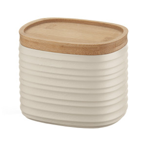18180179 Банка для хранения с бамбуковой крышкой tierra, 500 мл, бежевая Guzzini