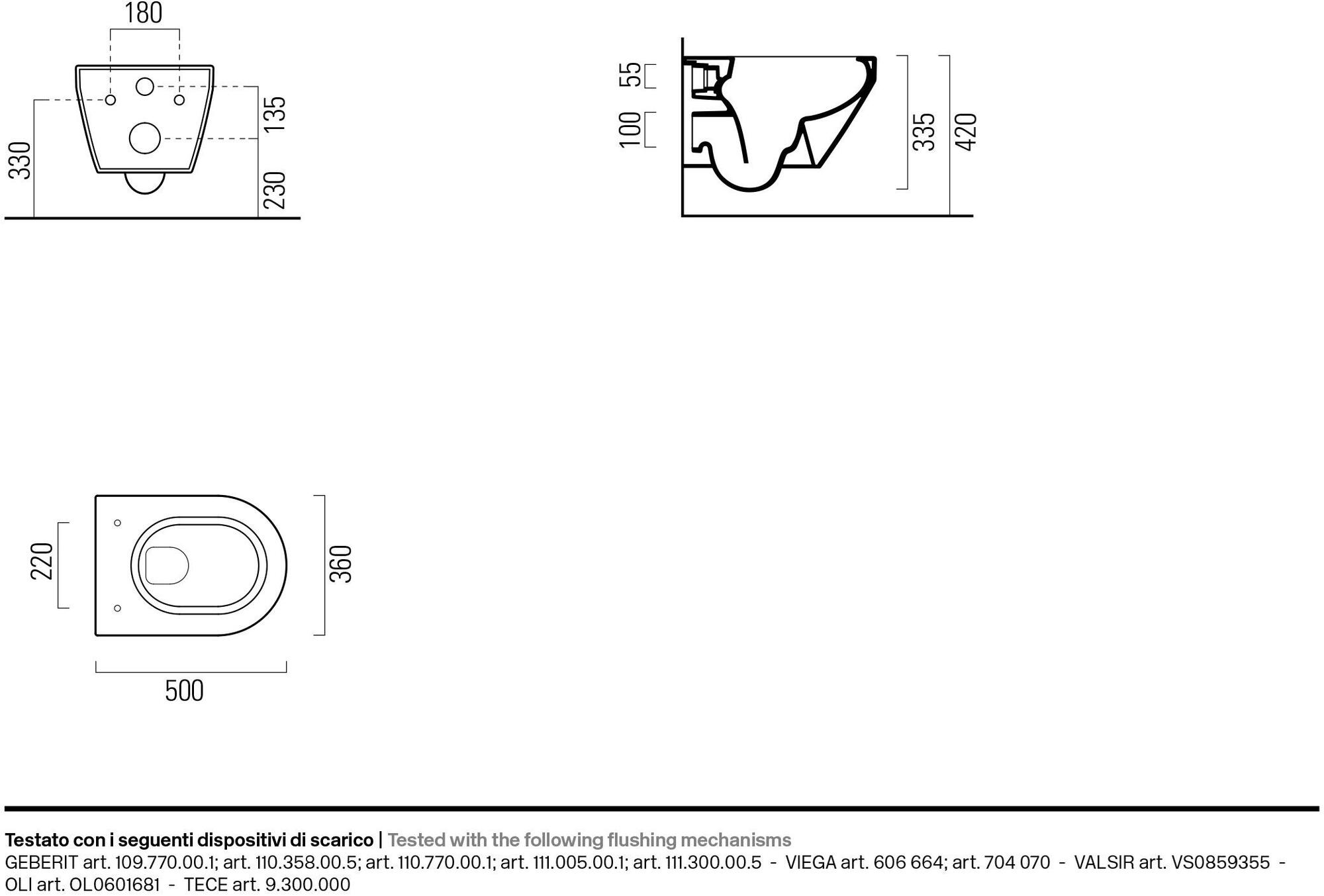 891611 Подвесной унитаз настенный Белый GSI ceramica Kube Италия - Вид №3