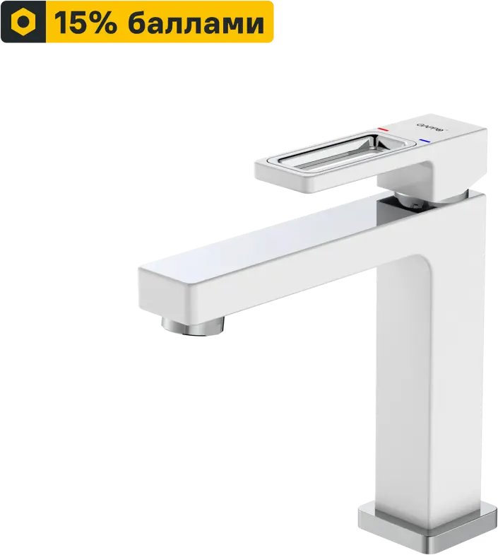 Смеситель GAPPO Eder для раковины с высоким изливом и хромированным покрытием 89359051