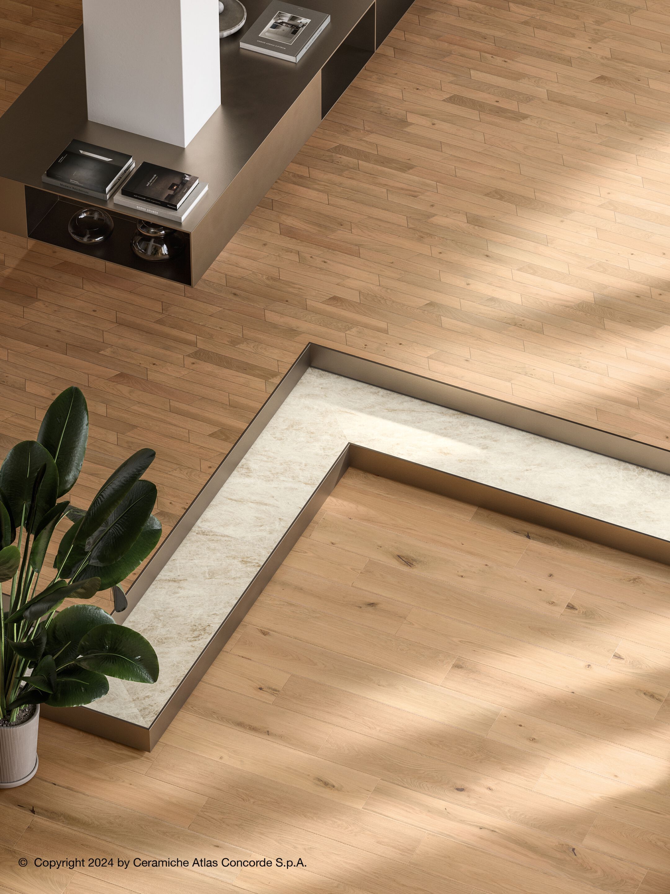 Напольное покрытие из керамогранита в помещении и на открытом воздухе с эффектом дерева Atlas Concorde журнал ARCH-00030139 - Вид №23