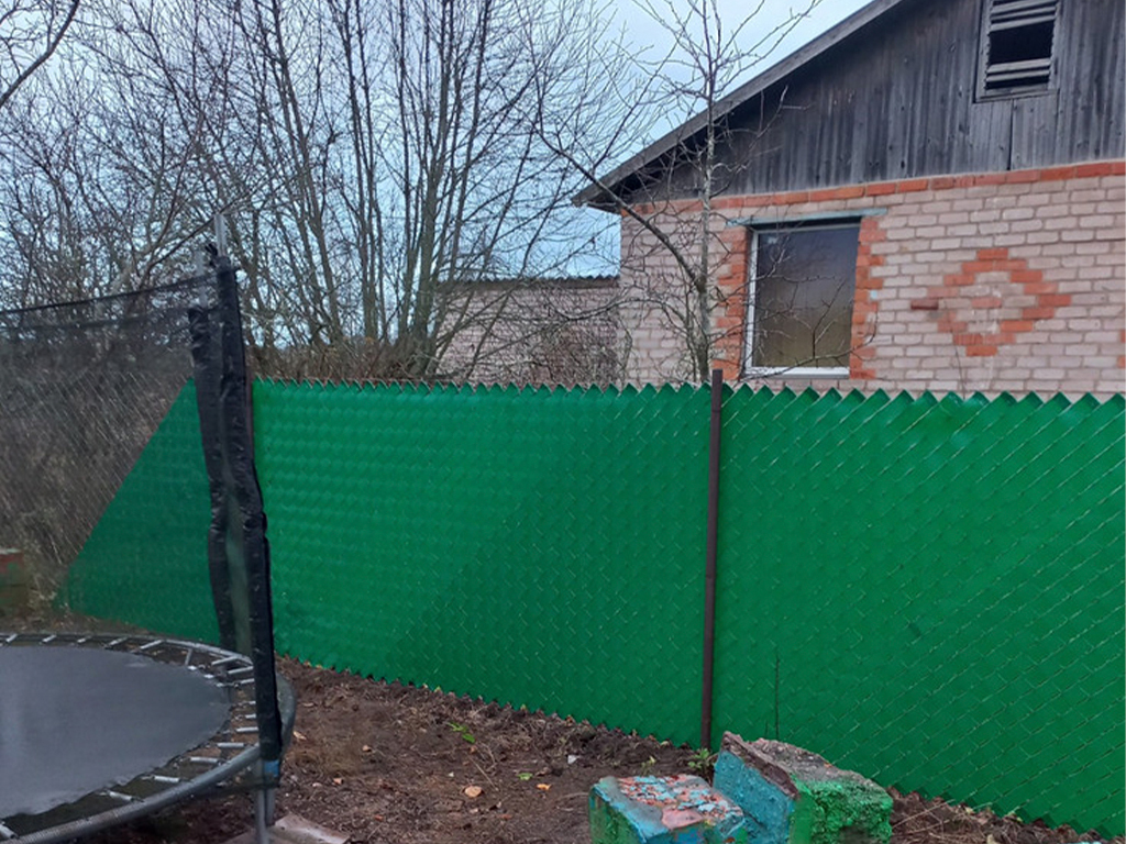 Заборная лента зелёная 55 мм Геопластборд GPBST-174 - Вид №4