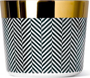 10650429 Sieger by Furstenberg Кубок для игрист. вина Sieger by Furstenberg "Глоток золота. Елочка." 300мл (чёрно-белый) Фарфор