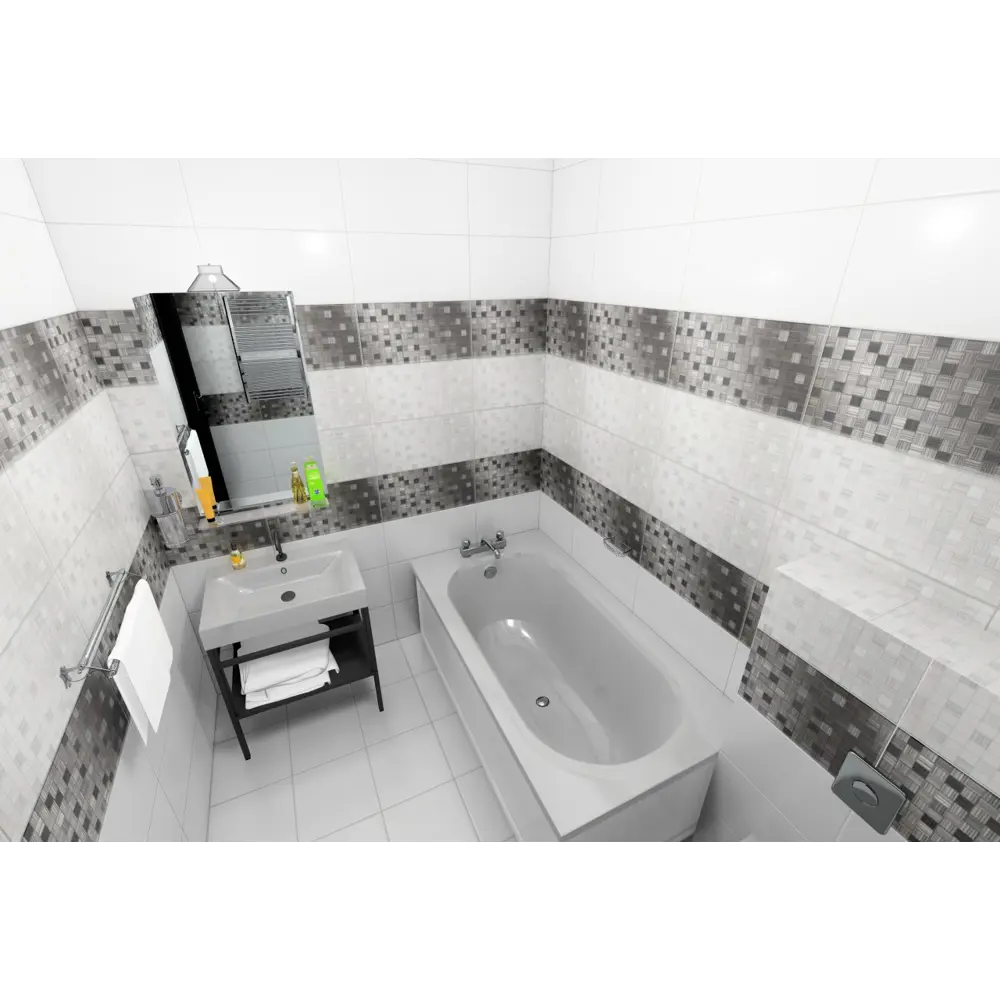 Вставка «Пиксел» 25х50 см цвет черный BELANI STLM-2176523 - Вид №4