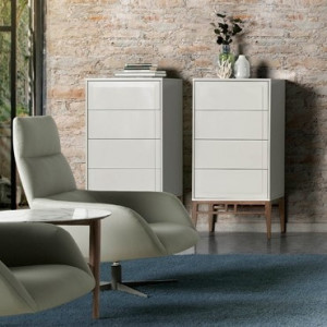 071072 Комод -A лакированный 4 ящика белый Angel Cerda CP1709