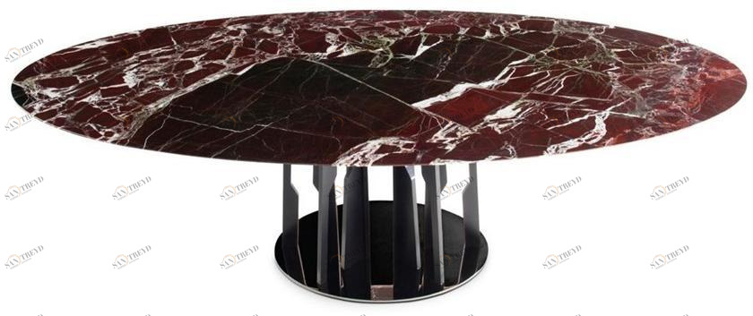 Roche Bobois Круглый обеденный стол из мрамора Les contemporains sun-id-1448088