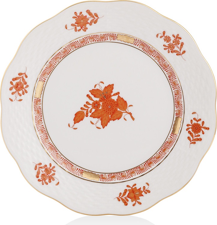 10628850 Herend Тарелка десертная 19см "Аппони" (оранжевый) Фарфор 
