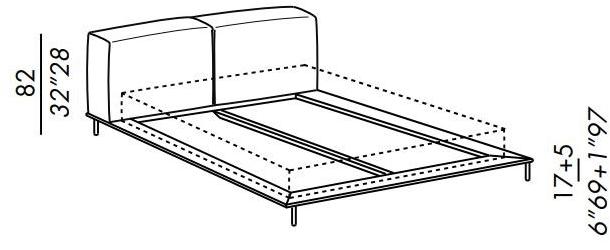 Meridiani Мягкая текстильная кровать со съемным чехлом Timothy sun-id-1398251 - Вид №4