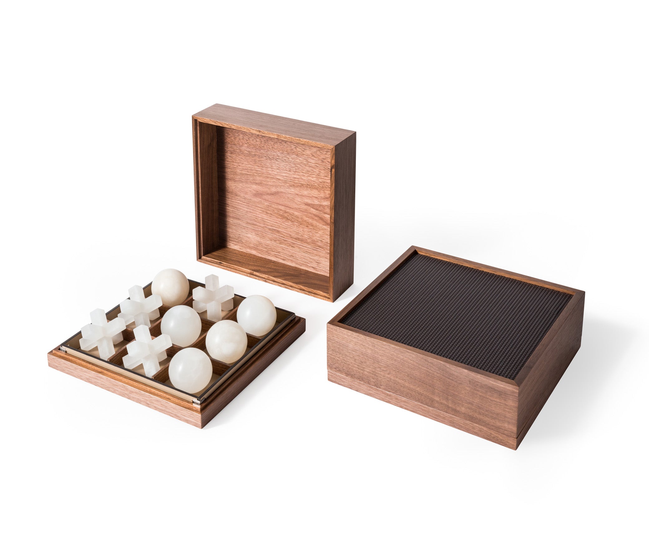 Крестики-нолики - 27,5X27,5XH9,5 см / плетеная кожа_верблюжья Pinetti 00.1211.061.011 - Вид №1